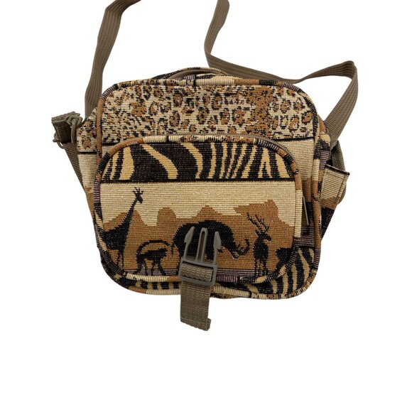 Vintage Pioneer Express Safari Tapestry Crossbody Bag Multiple Pockets - Picture 7 of 8